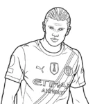 coloriage Erling Haaland gratuit