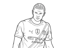 coloriage Erling Haaland gratuit