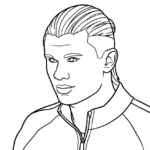 coloriage Erling Haaland d