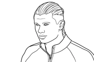 coloriage Erling Haaland d