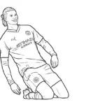 coloriage Erling Haaland et découpage à imprimer