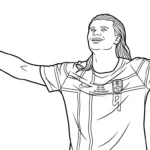 coloriage Erling Haaland en ligne