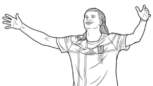 coloriage Erling Haaland en ligne