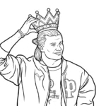 coloriage Erling Haaland gratuit à imprimer