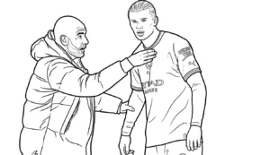 coloriage Erling Haaland à imprimer gratuitement