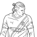 coloriage Erling Haaland pour enfants à imprimer