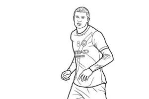 coloriage Erling Haaland a colorier en ligne