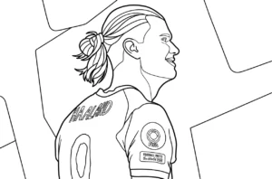 coloriage Erling Haaland gratuit a imprimer