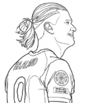 coloriage Erling Haaland pour enfant de 4 ans