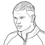 coloriage Erling Haaland pour enfant de 4 ans