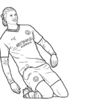coloriage Erling Haaland pour enfant gratuit
