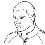 coloriage Erling Haaland pour enfant de 3 ans