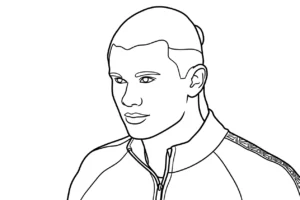 coloriage Erling Haaland pour enfant de 3 ans