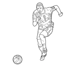 coloriage Erling Haaland pour bebe a imprimer