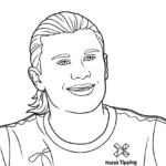coloriage Erling Haaland pour primaire