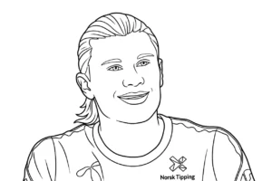 coloriage Erling Haaland pour primaire
