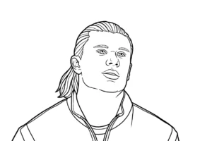 coloriage Erling Haaland a dessiner en ligne