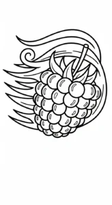 coloriage Framboise gratuit a imprimer