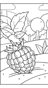 coloriage Framboise pour enfants a imprimer gratuit