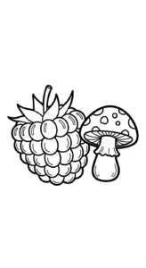 coloriage Framboise educatif pour enfant