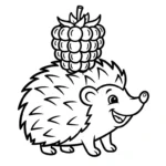 coloriage Framboise à imprimer pour enfant de 3 ans