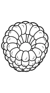 coloriage Framboise à imprimer pour enfant de 6 ans