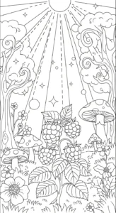 coloriage Framboise à imprimer a4