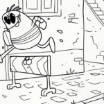 coloriage Lamput et apprentissage