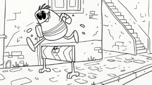 coloriage Lamput et apprentissage