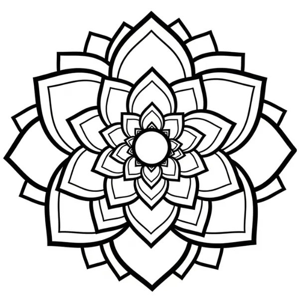 Tranh tô màu Mandala Lotus