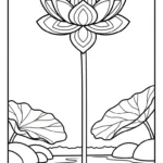 image de coloriage Mandala Lotus pour enfant