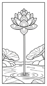 image de coloriage Mandala Lotus pour enfant