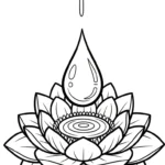 coloriage Mandala Lotus pour bebe a imprimer