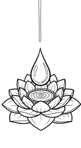 coloriage Mandala Lotus pour bebe a imprimer