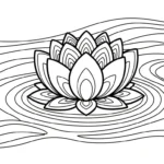 coloriage Mandala Lotus à imprimer pour enfant de 6 ans