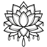 coloriage Mandala Lotus pour enfant de 2 ans