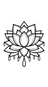 coloriage Mandala Lotus pour enfant de 2 ans