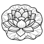 coloriage Mandala Lotus gratuit a imprimer