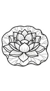 coloriage Mandala Lotus gratuit a imprimer