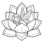 coloriage Mandala Lotus educatif pour enfant