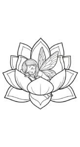 coloriage Mandala Lotus educatif pour enfant
