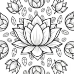 coloriage Mandala Lotus pour enfants