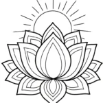 coloriage Mandala Lotus pour enfant