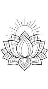 coloriage Mandala Lotus pour enfant