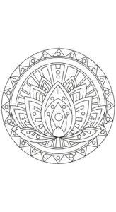 coloriage Mandala Lotus a imprimer gratuit