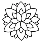 coloriage Mandala Lotus educatif pour enfant