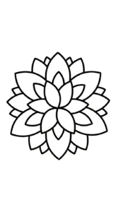 coloriage Mandala Lotus educatif pour enfant