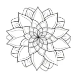 coloriage Mandala Lotus a colorier en ligne gratuitement