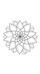 coloriage Mandala Lotus a colorier en ligne gratuitement