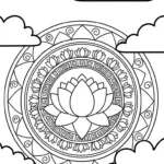 coloriage Mandala Lotus a colorier en ligne